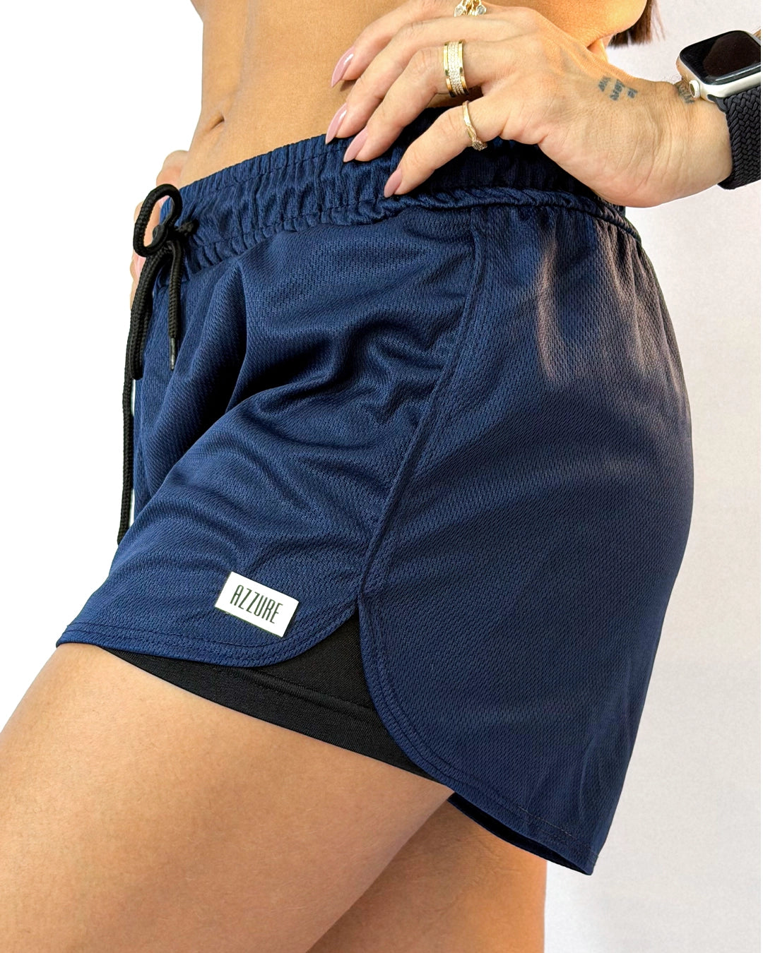 KIT - Shorts Run Feminino Azul P